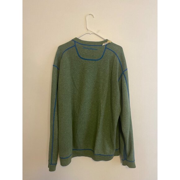 Tommy Bahama Mens Reversible Blue & Green 100% Cotton Pullover Sweater XL - Picture 8 of 8